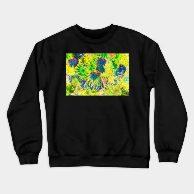 Dandelion blossom, abstract, macro shot, dandelion, flower Crewneck Sweatshirt by Kruegerfoto